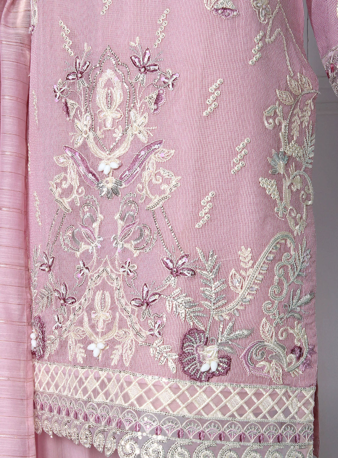 Romosh Fancy Embroidered Khaddi Net 3 Piece Stitched Suit - RNPC24FE RO-130 RADIANT RUFFLES-2 Romosh Fancy Embroidered Khaddi Net 3 Piece Stitched Suit - RNPC24FE RO-130 RADIANT RUFFLES-2