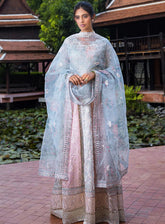 Roohi By Mushq Luxury Embroidered Organze 4 Piece Unstitched Suit MQ24R D-101 MISHA