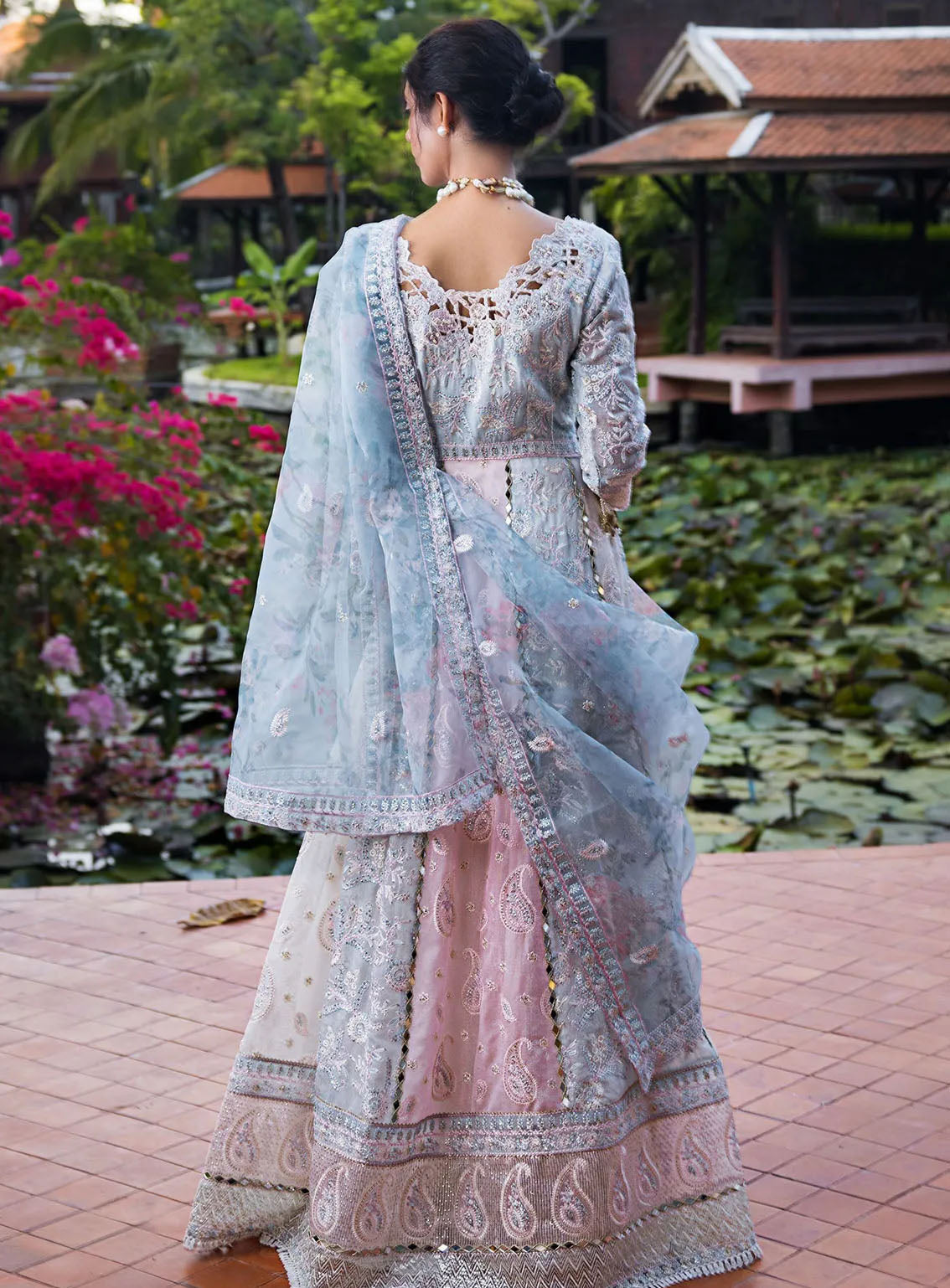 Roohi By Mushq Luxury Embroidered Organze 4 Piece Unstitched Suit MQ24R D-101 MISHA Roohi By Mushq Luxury Embroidered Organze 4 Piece Unstitched Suit MQ24R D-101 MISHA