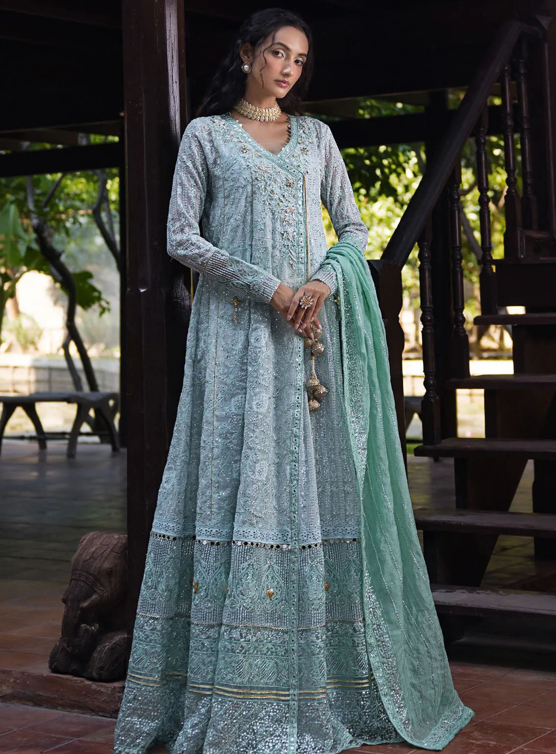 Roohi By Mushq Luxury Embroidered Organze 4 Piece Unstitched Suit MQ24R D-106 DIYA Roohi By Mushq Luxury Embroidered Organze 4 Piece Unstitched Suit MQ24R D-106 DIYA