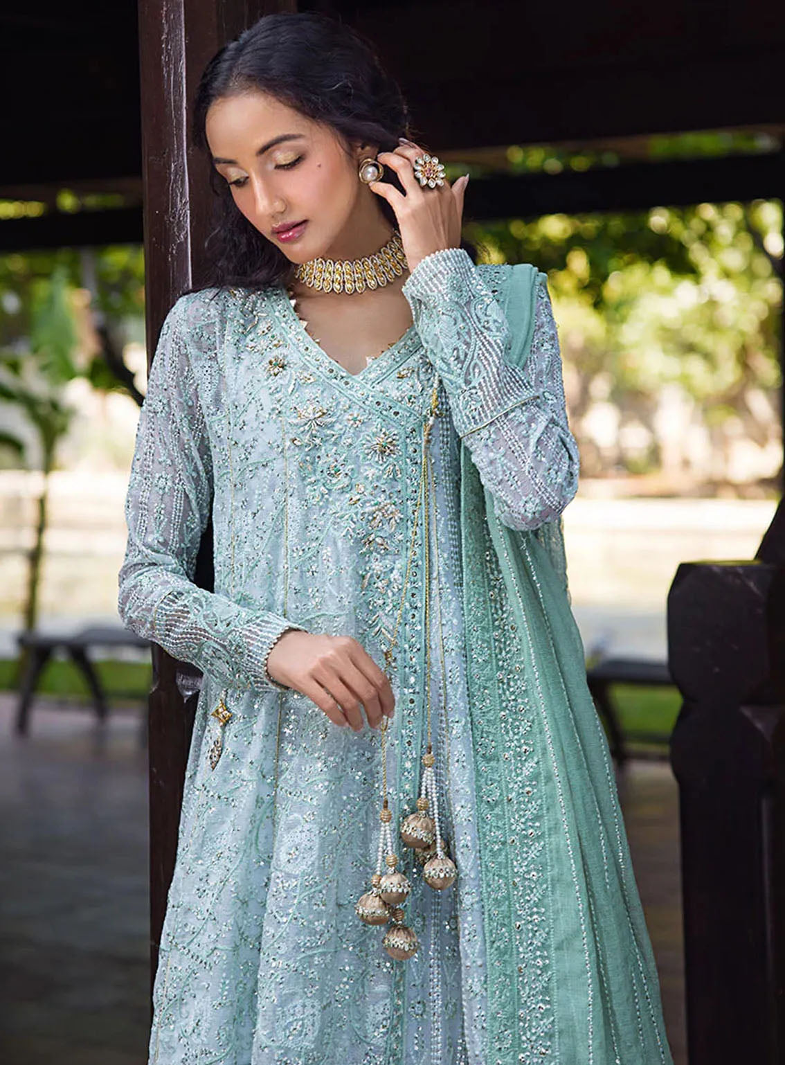 Roohi By Mushq Luxury Embroidered Organze 4 Piece Unstitched Suit MQ24R D-106 DIYA Roohi By Mushq Luxury Embroidered Organze 4 Piece Unstitched Suit MQ24R D-106 DIYA
