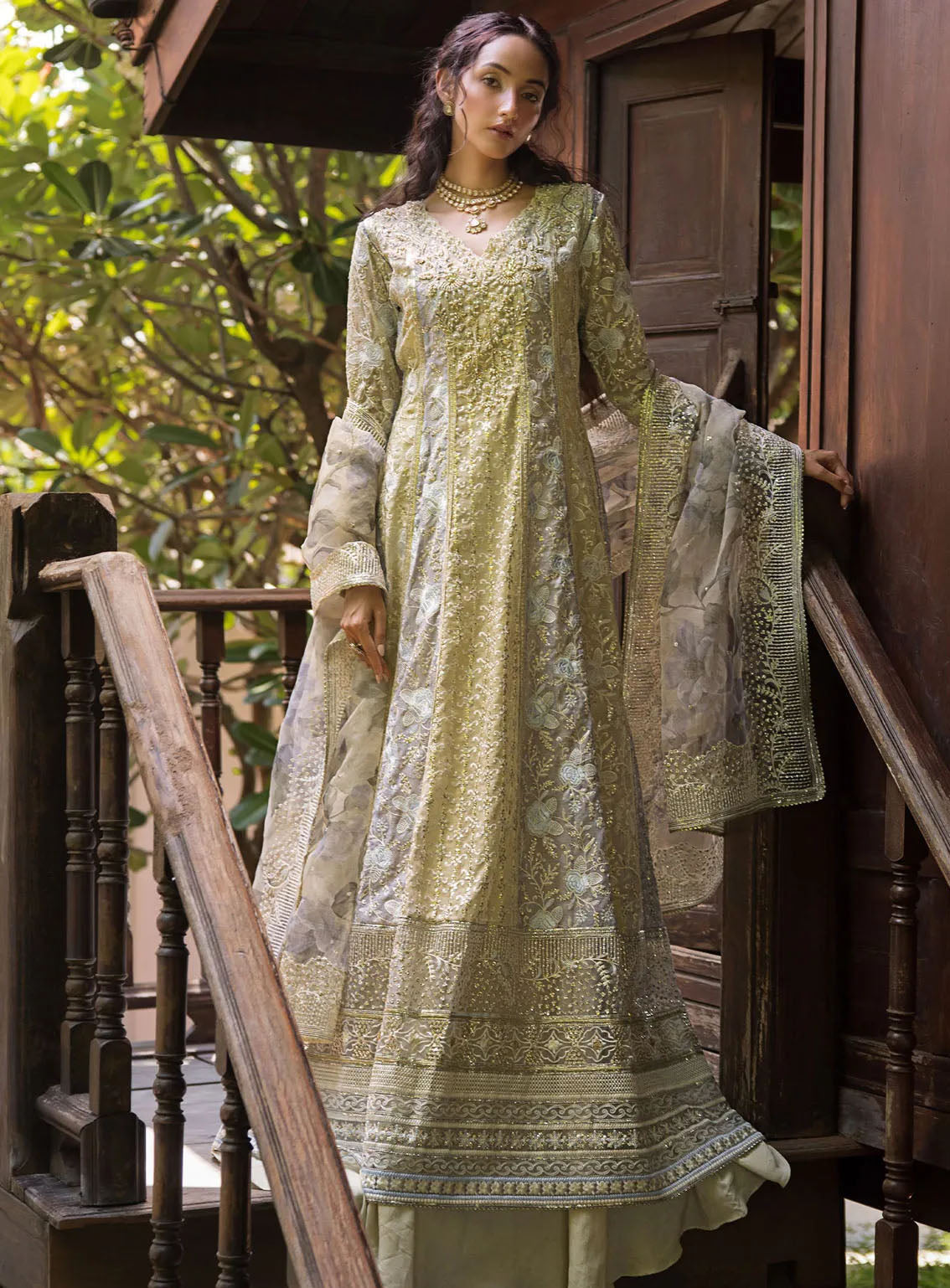 Roohi By Mushq Luxury Embroidered Organze 4 Piece Unstitched Suit MQ24R D-108 RIYA Roohi By Mushq Luxury Embroidered Organze 4 Piece Unstitched Suit MQ24R D-108 RIYA