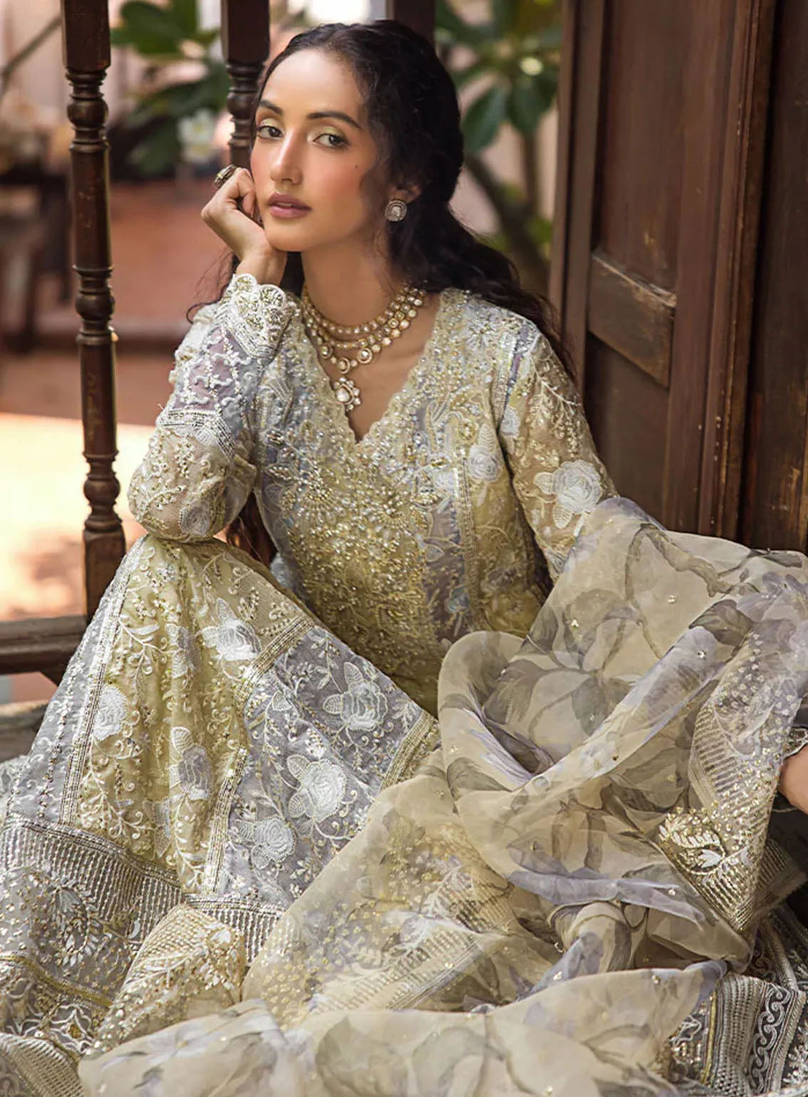 Roohi By Mushq Luxury Embroidered Organze 4 Piece Unstitched Suit MQ24R D-108 RIYA Roohi By Mushq Luxury Embroidered Organze 4 Piece Unstitched Suit MQ24R D-108 RIYA