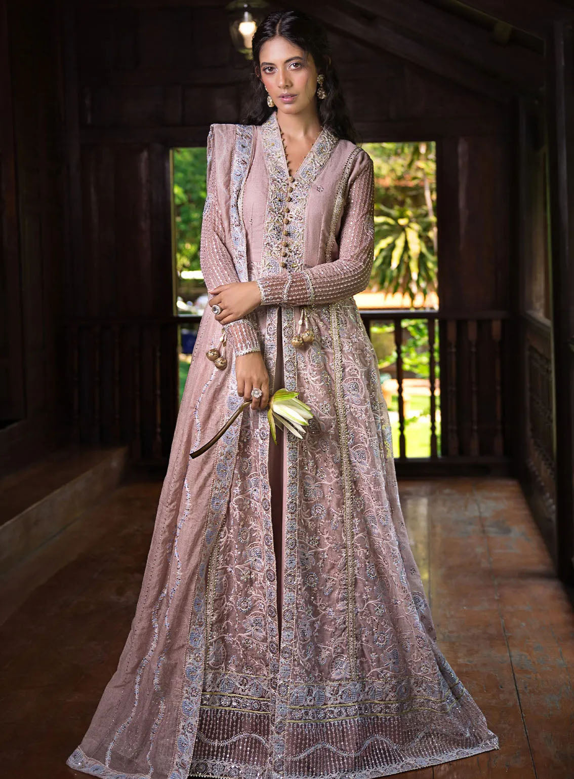 Roohi By Mushq Luxury Embroidered Organze 4 Piece Unstitched Suit MQ24R D-110 JANVI Roohi By Mushq Luxury Embroidered Organze 4 Piece Unstitched Suit MQ24R D-110 JANVI