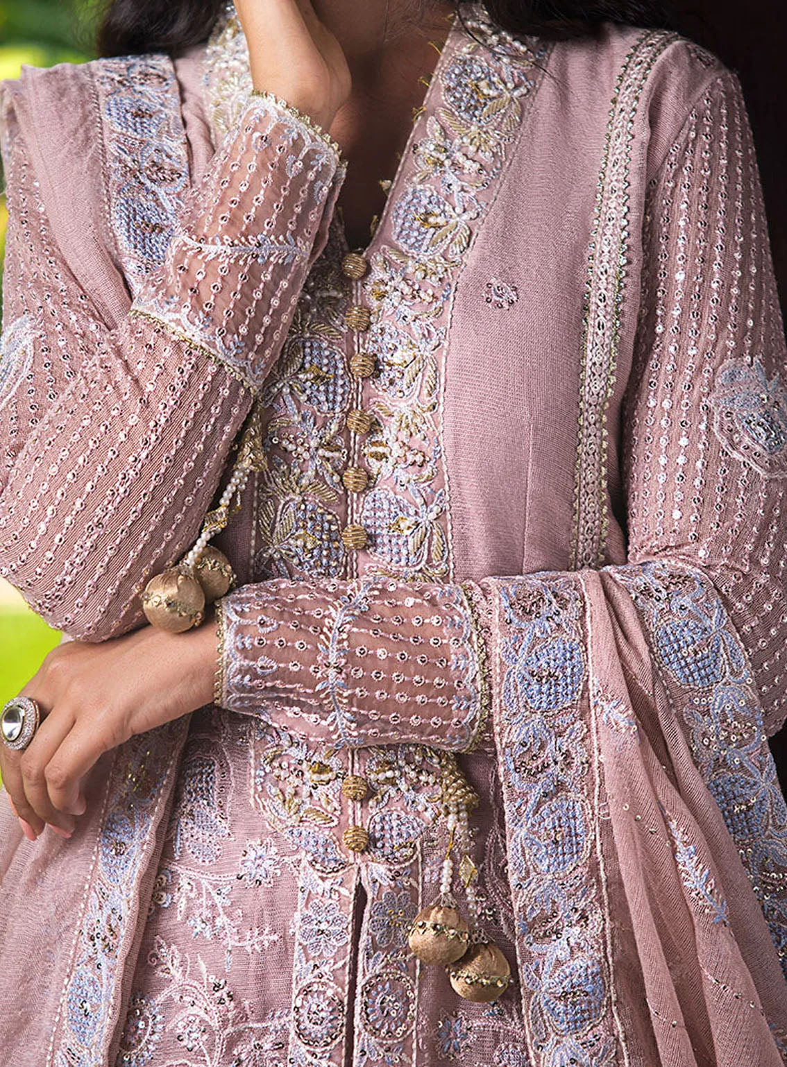 Roohi By Mushq Luxury Embroidered Organze 4 Piece Unstitched Suit MQ24R D-110 JANVI Roohi By Mushq Luxury Embroidered Organze 4 Piece Unstitched Suit MQ24R D-110 JANVI
