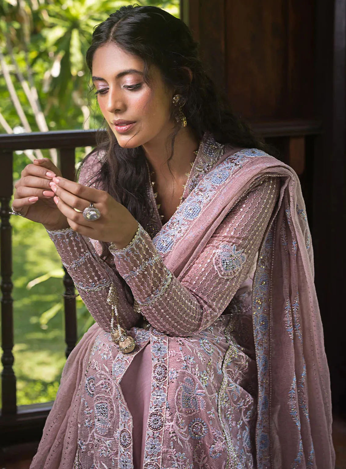 Roohi By Mushq Luxury Embroidered Organze 4 Piece Unstitched Suit MQ24R D-110 JANVI Roohi By Mushq Luxury Embroidered Organze 4 Piece Unstitched Suit MQ24R D-110 JANVI