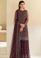 Roohi By Zarif Formal Embroidered Net 3 Piece Unstitched Suit ZF25RF D-RFE-01 SANEH