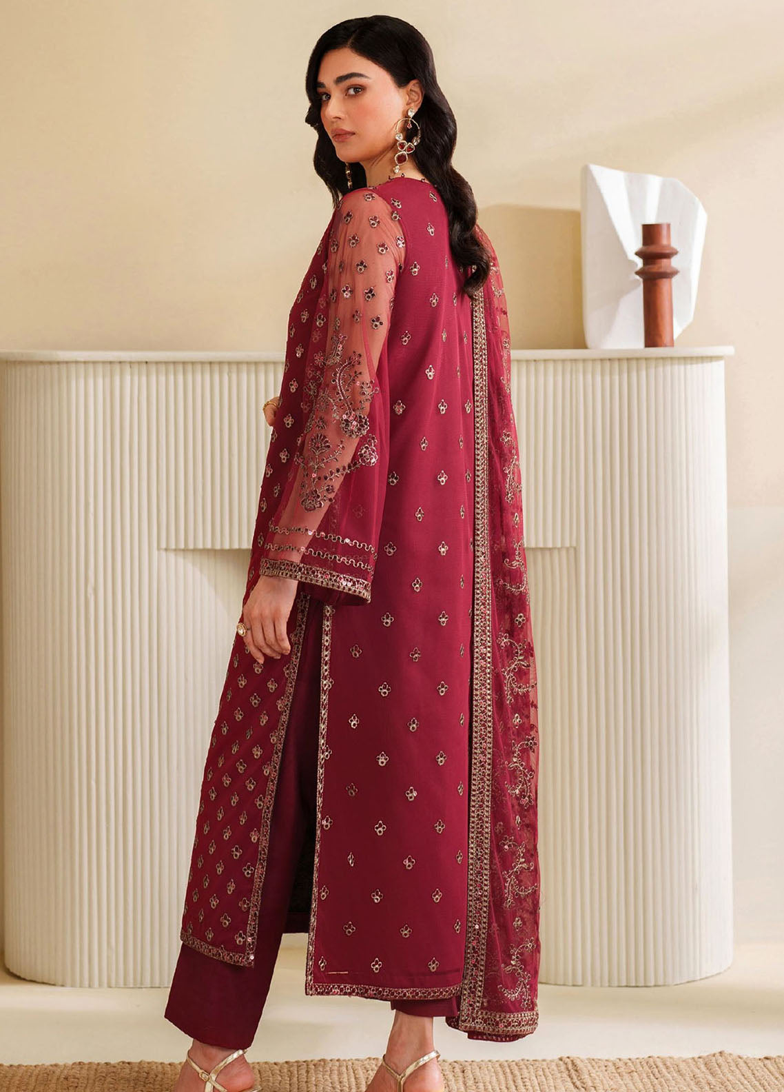 Roohi By Zarif Formal Embroidered Net 3 Piece Unstitched Suit ZF25RF D-RFE-03 AFRAH Roohi By Zarif Formal Embroidered Net 3 Piece Unstitched Suit ZF25RF D-RFE-03 AFRAH