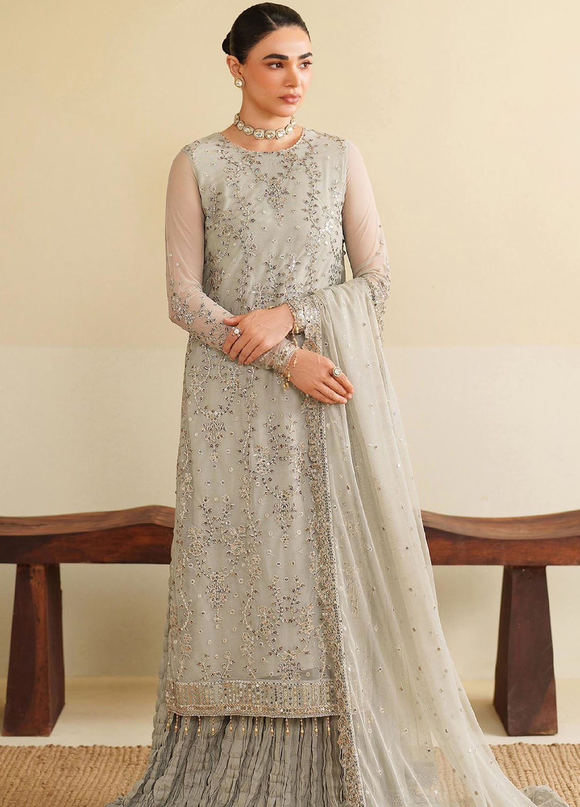 Roohi By Zarif Formal Embroidered Net 3 Piece Unstitched Suit ZF25RF D-RFE-06 MILAAN Roohi By Zarif Formal Embroidered Net 3 Piece Unstitched Suit ZF25RF D-RFE-06 MILAAN