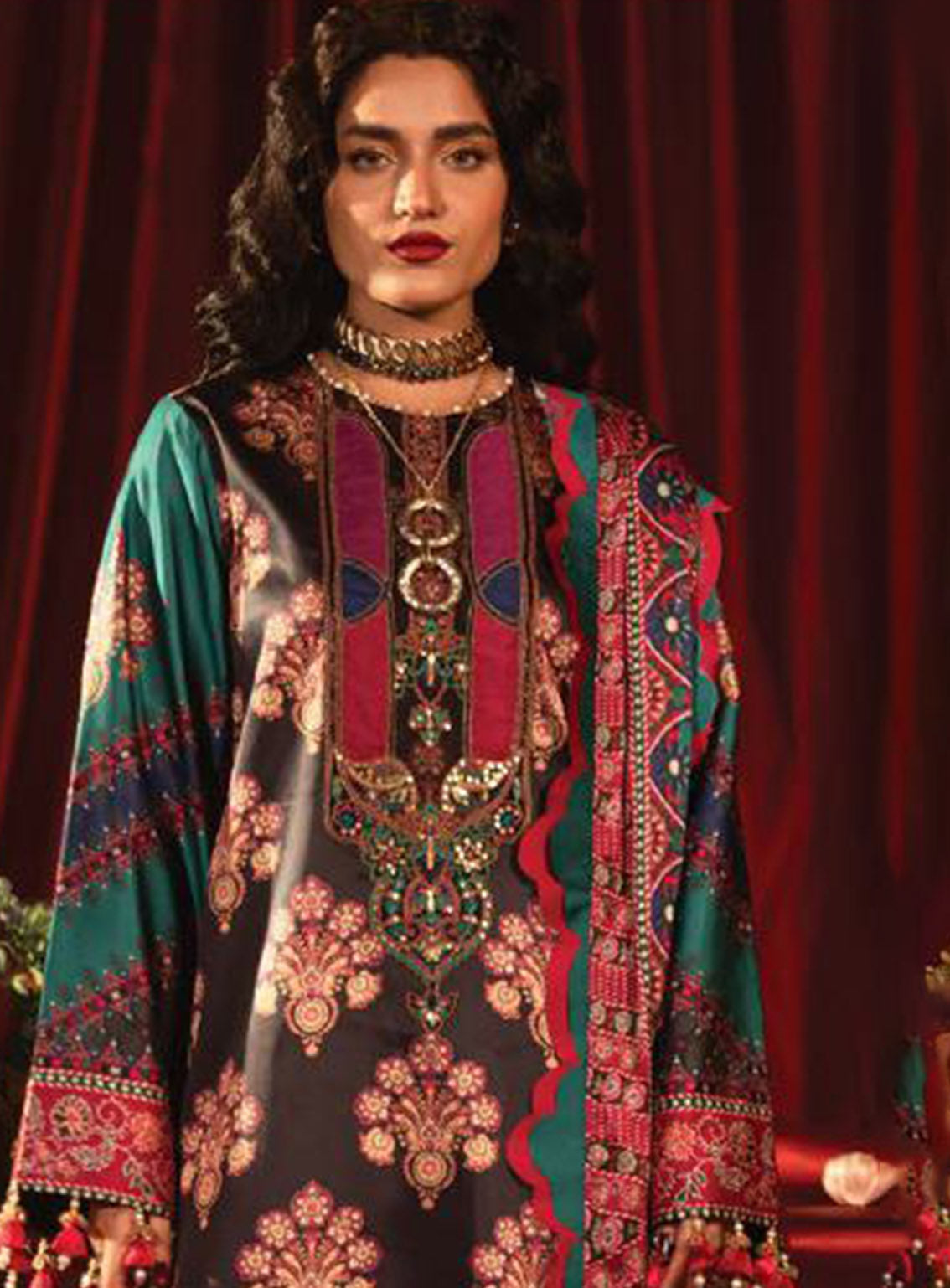 Roohi Silk By Myeesha Embroidered Silk 3 Piece Unstitched Suit MY24RS MS-1001 JAHANARA Roohi Silk By Myeesha Embroidered Silk 3 Piece Unstitched Suit MY24RS MS-1001 JAHANARA