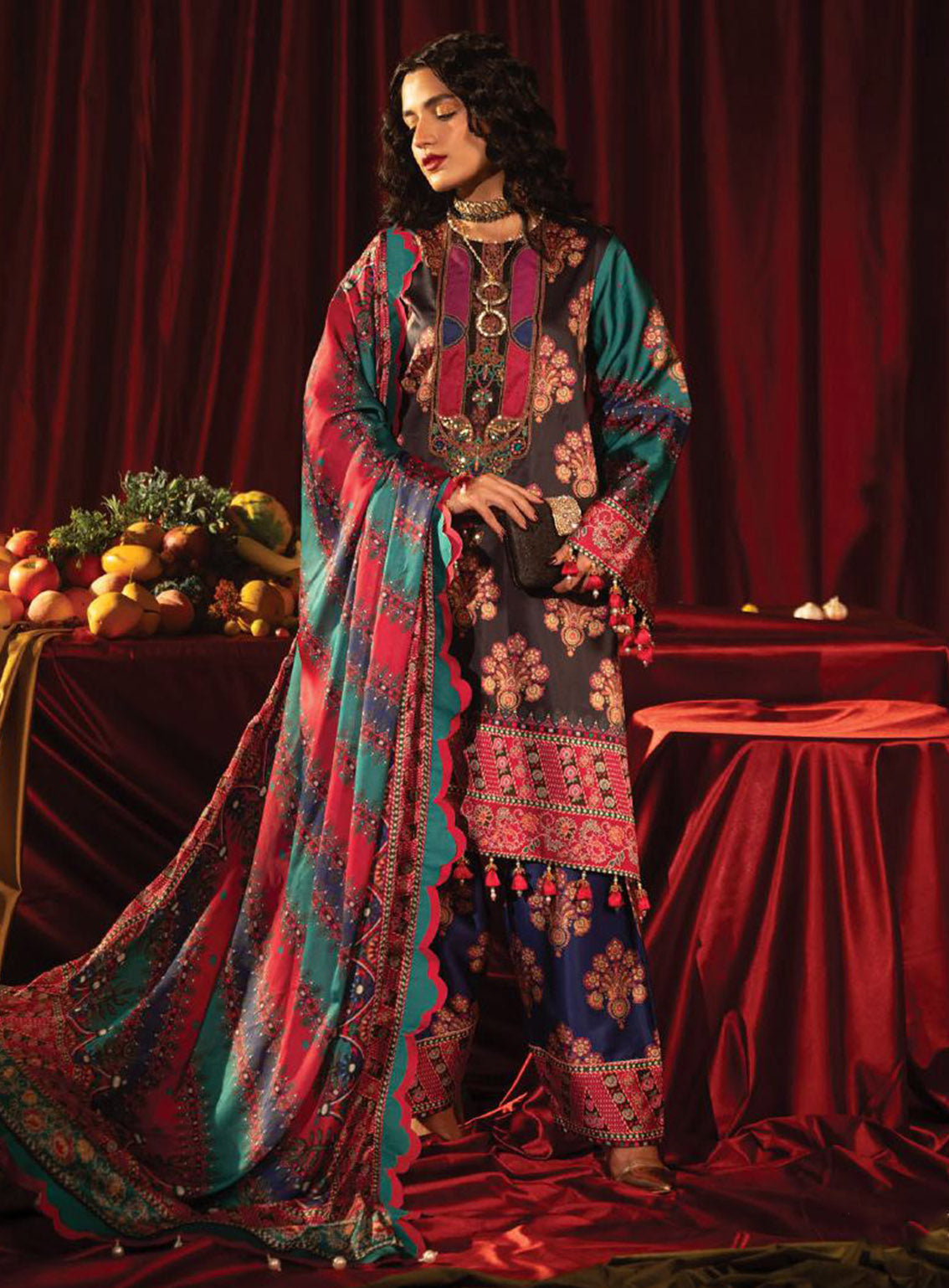 Roohi Silk By Myeesha Embroidered Silk 3 Piece Unstitched Suit MY24RS MS-1001 JAHANARA Roohi Silk By Myeesha Embroidered Silk 3 Piece Unstitched Suit MY24RS MS-1001 JAHANARA
