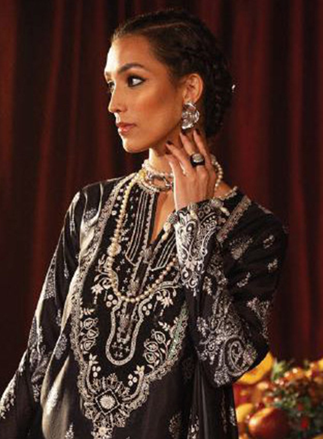 Roohi Silk By Myeesha Embroidered Silk 3 Piece Unstitched Suit MY24RS MS-1002 KHAAS Roohi Silk By Myeesha Embroidered Silk 3 Piece Unstitched Suit MY24RS MS-1002 KHAAS