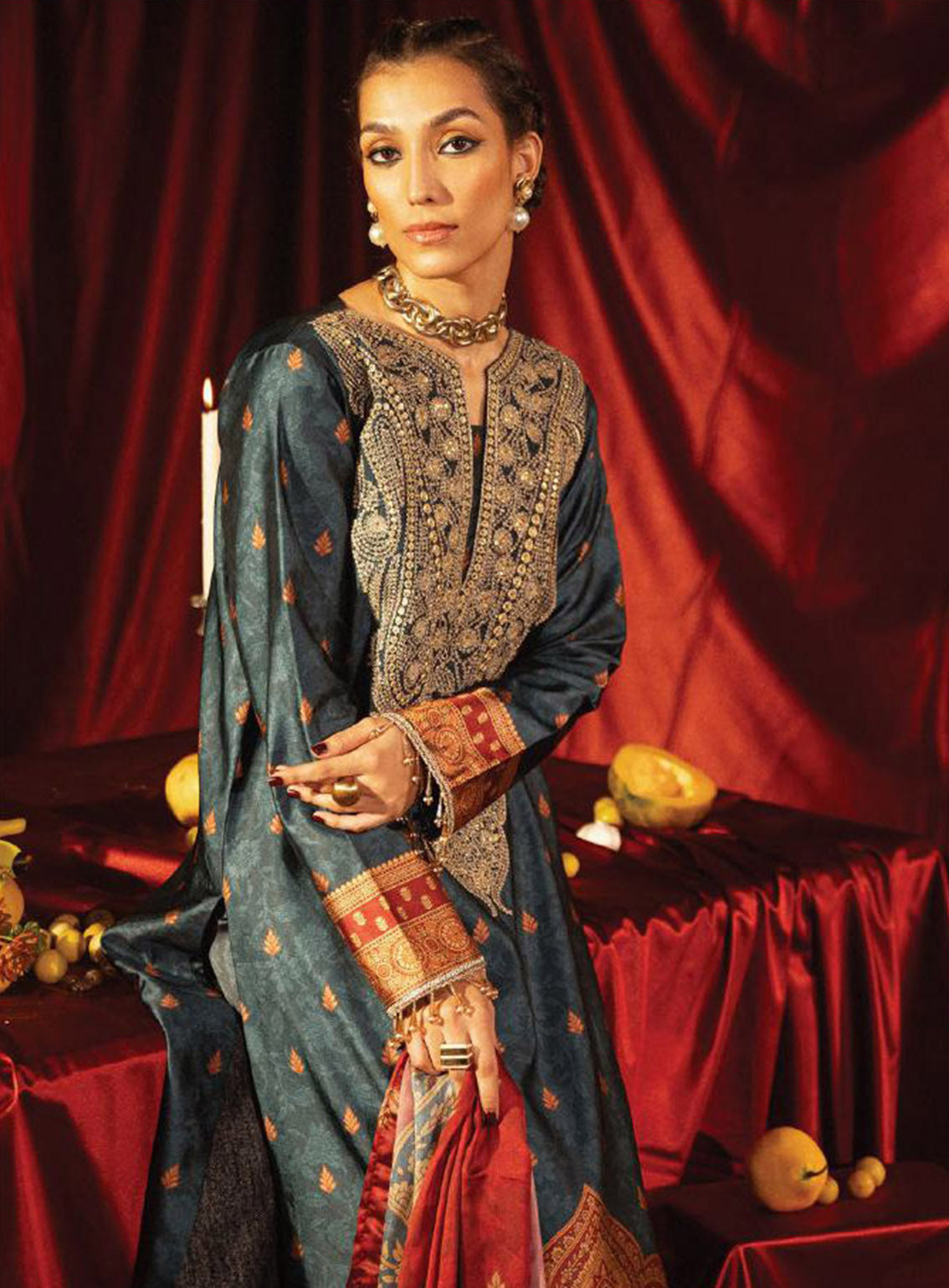 Roohi Silk By Myeesha Embroidered Silk 3 Piece Unstitched Suit MY24RS MS-1004 FEROZA Roohi Silk By Myeesha Embroidered Silk 3 Piece Unstitched Suit MY24RS MS-1004 FEROZA