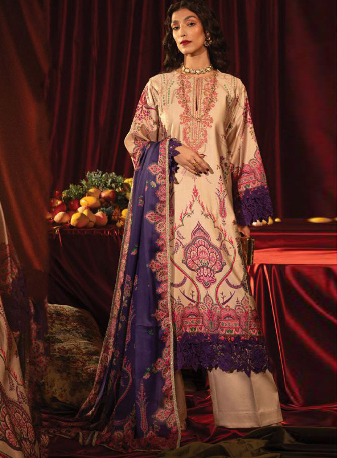 Roohi Silk By Myeesha Embroidered Silk 3 Piece Unstitched Suit MY24RS MS-1005 SUNEHRI Roohi Silk By Myeesha Embroidered Silk 3 Piece Unstitched Suit MY24RS MS-1005 SUNEHRI