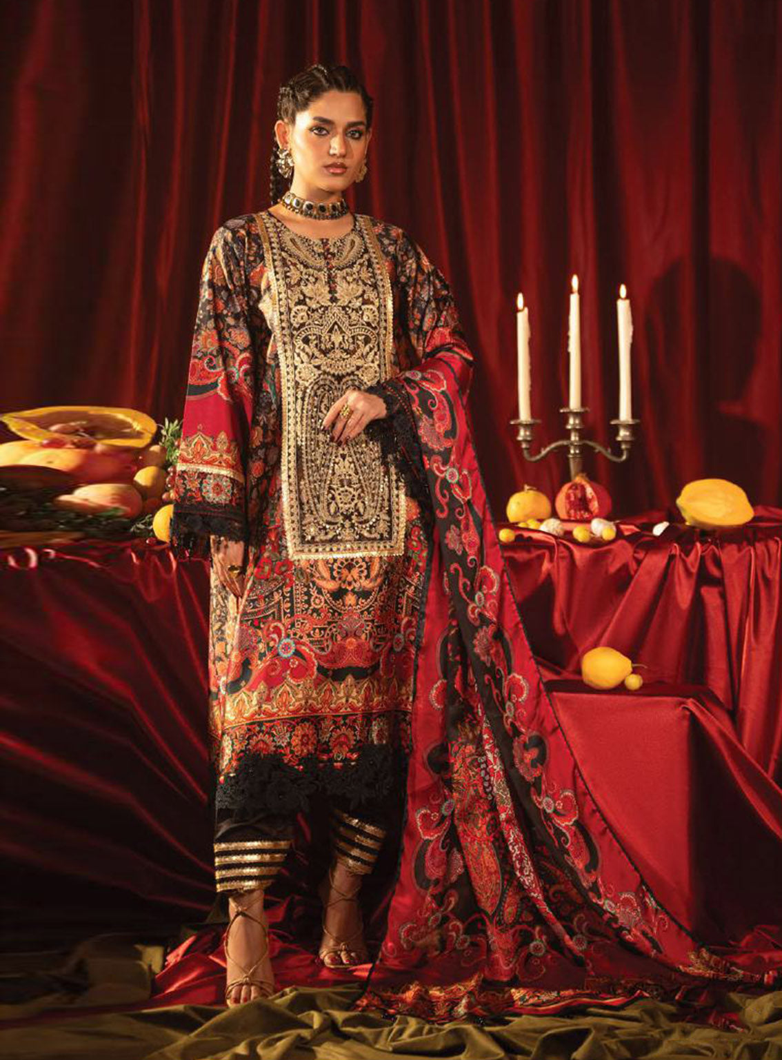 Roohi Silk By Myeesha Embroidered Silk 3 Piece Unstitched Suit MY24RS MS-1008 ZARQA Roohi Silk By Myeesha Embroidered Silk 3 Piece Unstitched Suit MY24RS MS-1008 ZARQA
