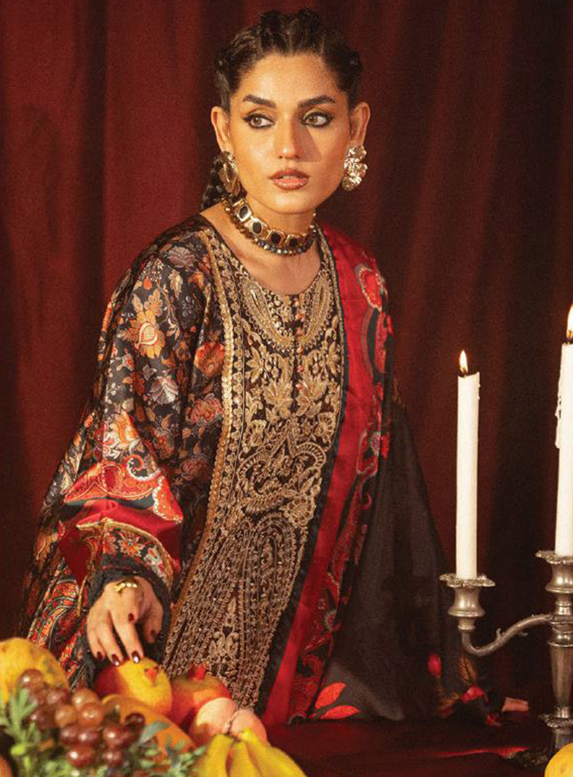 Roohi Silk By Myeesha Embroidered Silk 3 Piece Unstitched Suit MY24RS MS-1008 ZARQA Roohi Silk By Myeesha Embroidered Silk 3 Piece Unstitched Suit MY24RS MS-1008 ZARQA