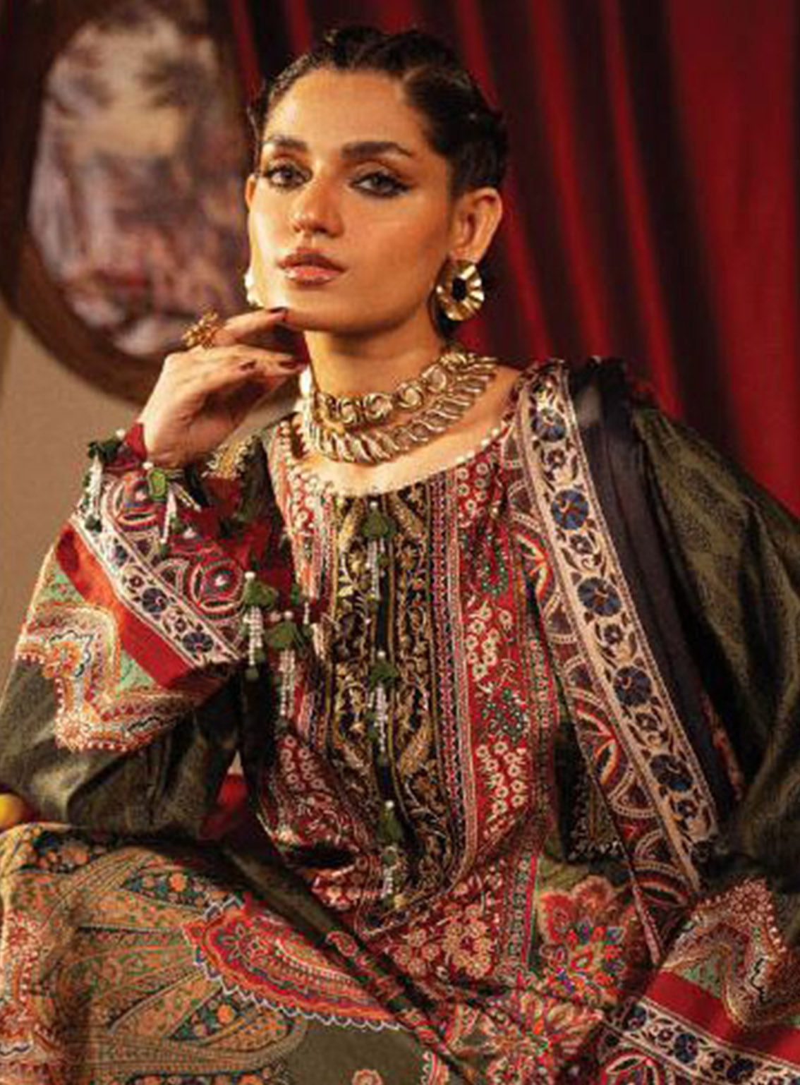 Roohi Silk By Myeesha Embroidered Silk 3 Piece Unstitched Suit MY24RS MS-1009 MEHEK Roohi Silk By Myeesha Embroidered Silk 3 Piece Unstitched Suit MY24RS MS-1009 MEHEK