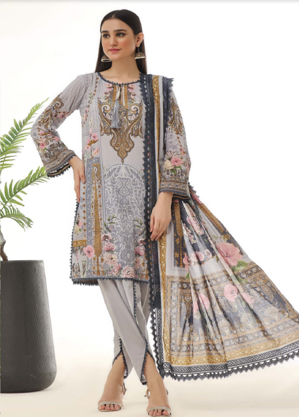 Roshni By OS Textile Digital Printed Lawn 3 Piece Unstitched Suit RS25SL D-20439B Roshni By OS Textile Digital Printed Lawn 3 Piece Unstitched Suit RS25SL D-20439B