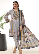 Roshni By OS Textile Digital Printed Lawn 3 Piece Unstitched Suit RS25SL D-20439B