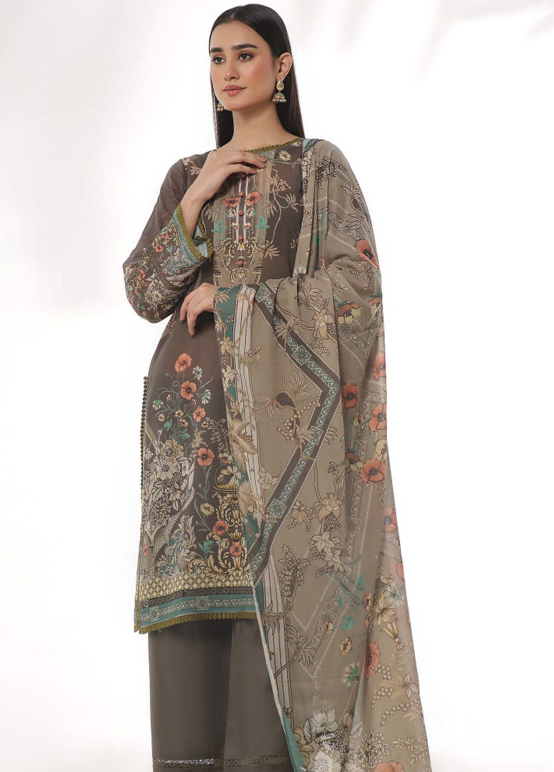 Roshni By OS Textile Digital Printed Lawn 3 Piece Unstitched Suit RS25SL D-20441A Roshni By OS Textile Digital Printed Lawn 3 Piece Unstitched Suit RS25SL D-20441A