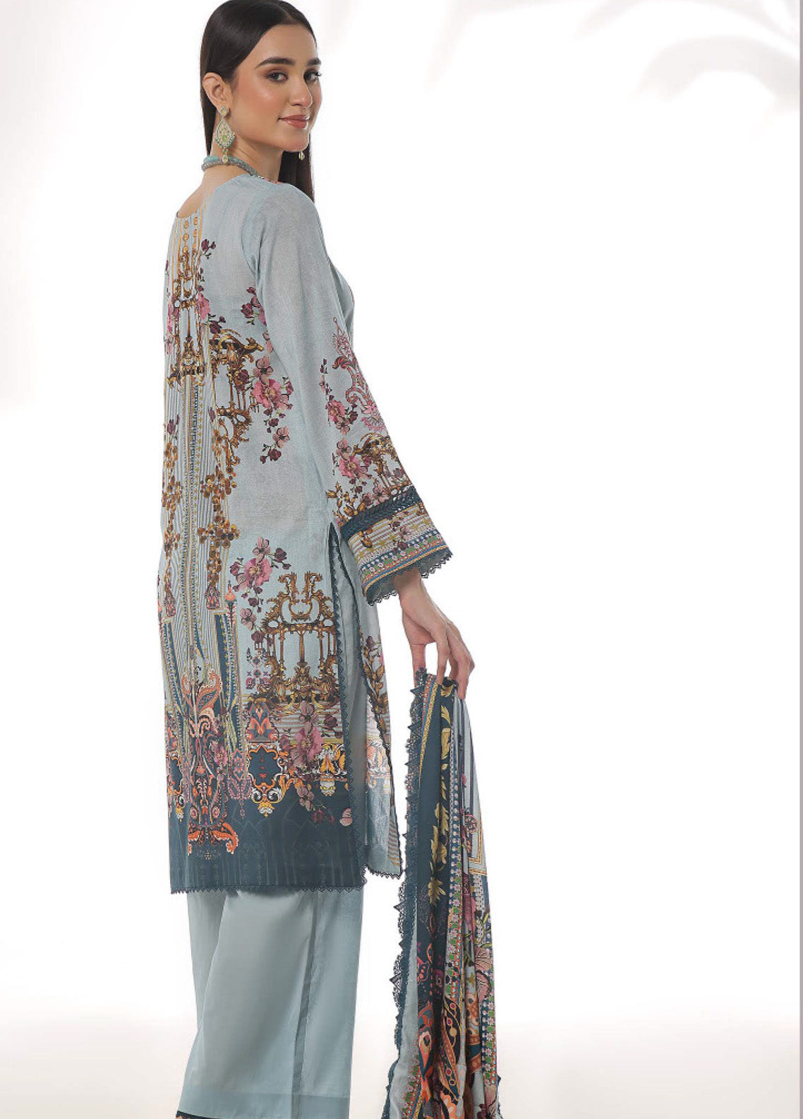 Roshni By OS Textile Digital Printed Lawn 3 Piece Unstitched Suit RS25SL D-20445B Roshni By OS Textile Digital Printed Lawn 3 Piece Unstitched Suit RS25SL D-20445B