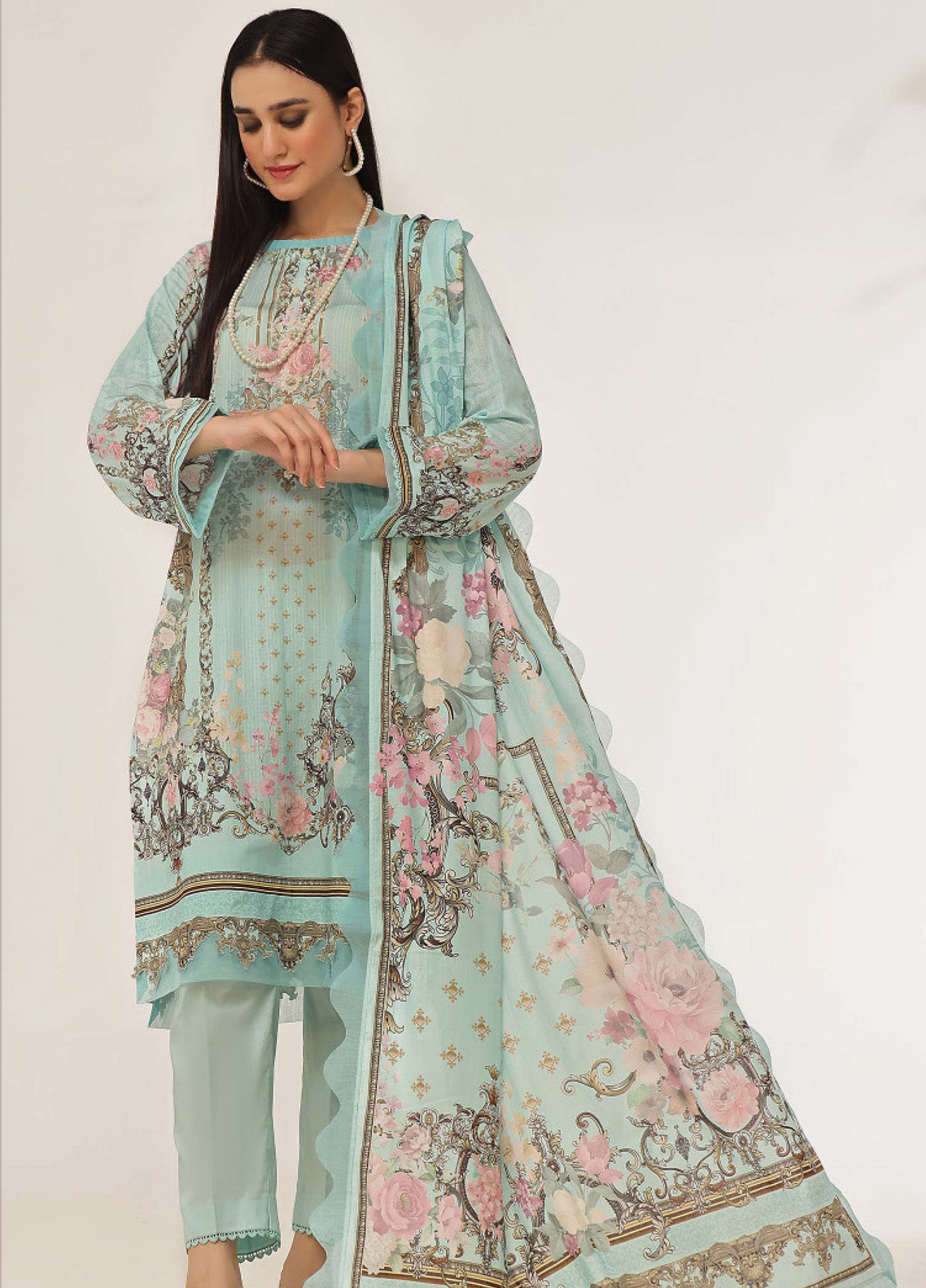 Roshni By OS Textile Digital Printed Lawn 3 Piece Unstitched Suit RS25SL D-20464A Roshni By OS Textile Digital Printed Lawn 3 Piece Unstitched Suit RS25SL D-20464A