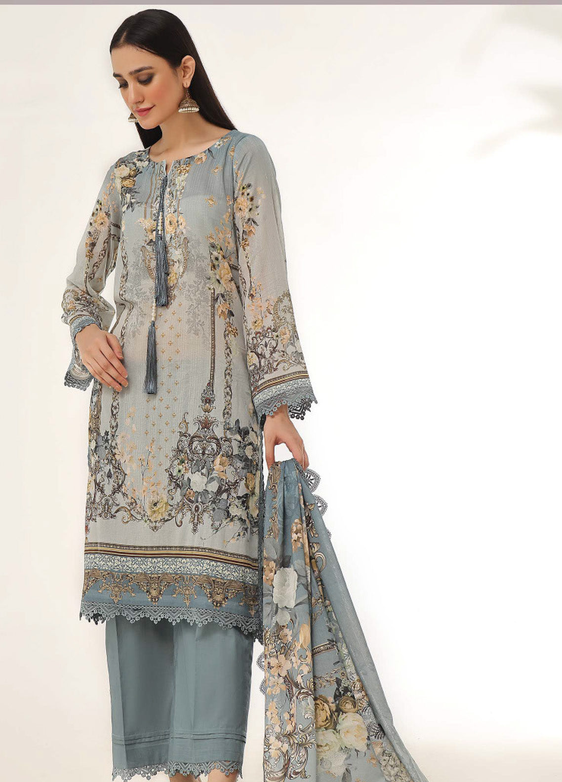 Roshni By OS Textile Digital Printed Lawn 3 Piece Unstitched Suit RS25SL D-20464B Roshni By OS Textile Digital Printed Lawn 3 Piece Unstitched Suit RS25SL D-20464B