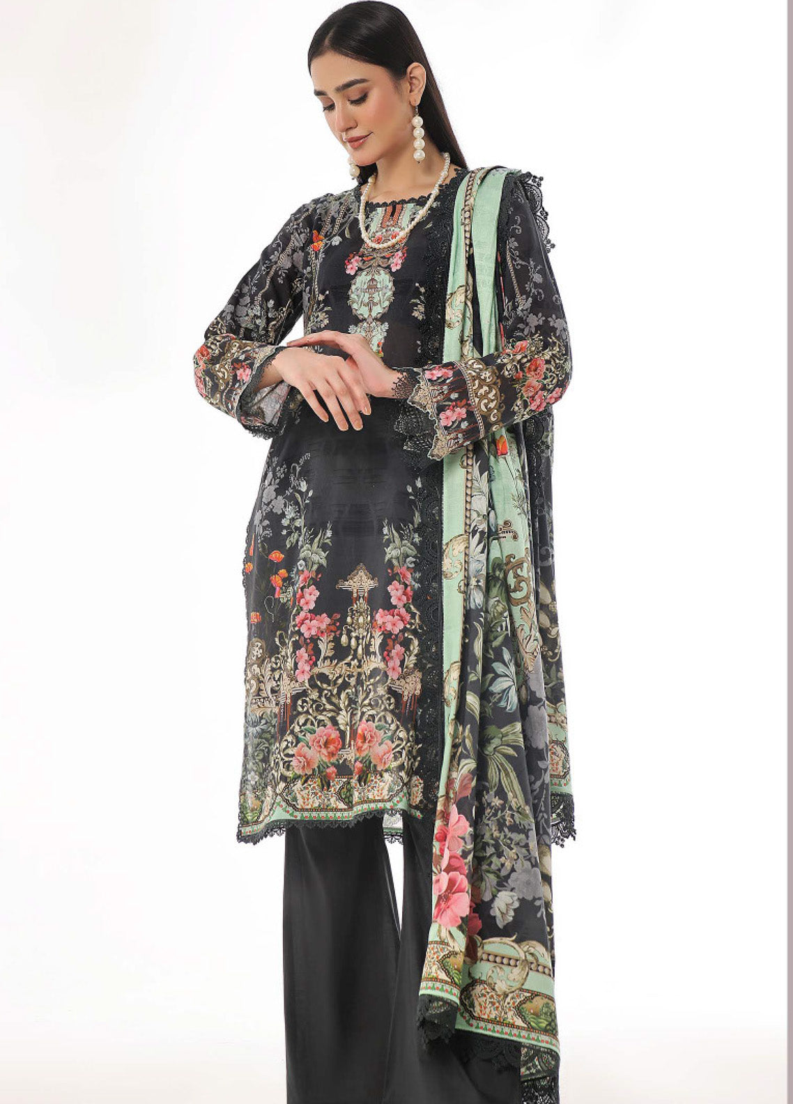 Roshni By OS Textile Digital Printed Lawn 3 Piece Unstitched Suit RS25SL D-20484B Roshni By OS Textile Digital Printed Lawn 3 Piece Unstitched Suit RS25SL D-20484B