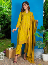 Royal Attire By Pashmina Embroidered Cotton Satin 3 Piece Unstitched Suit P24RA D-03