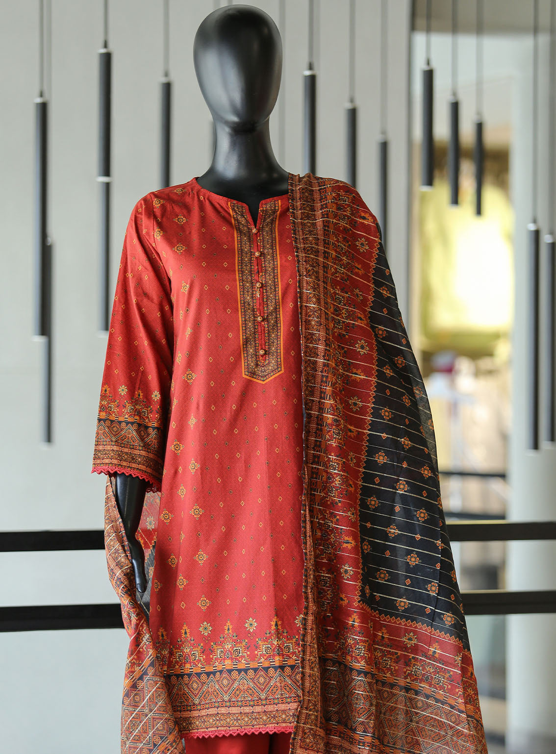 Royal Fashion Digital Printed Lawn 3 Piece Stitched Suit - RF24DPL BS-03 Royal Fashion Digital Printed Lawn 3 Piece Stitched Suit - RF24DPL BS-03