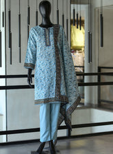 Royal Fashion Digital Printed Lawn 3 Piece Stitched Suit - RF24DPL BS-10