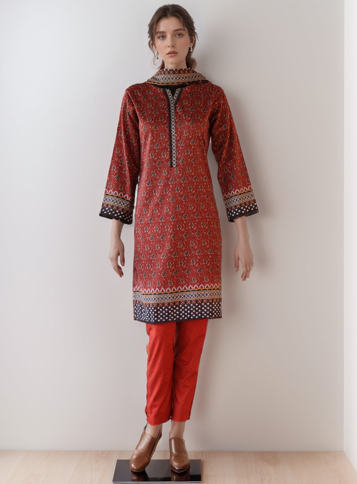 Royal Fashion Digital Printed Lawn 3 Piece Stitched Suit RF24DPL D-01 Royal Fashion Digital Printed Lawn 3 Piece Stitched Suit RF24DPL D-01