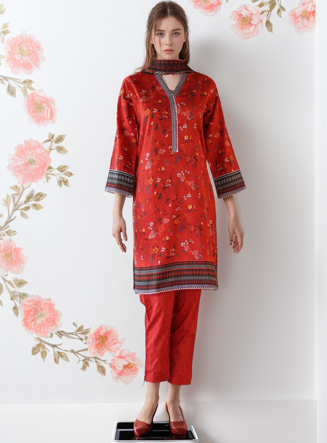Royal Fashion Digital Printed Lawn 3 Piece Stitched Suit RF24DPL D-05 Royal Fashion Digital Printed Lawn 3 Piece Stitched Suit RF24DPL D-05