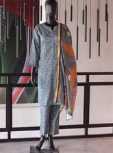 Royal Fashion Digital Printed Lawn 3 Piece Stitched Suit RF24PL SNSC-01