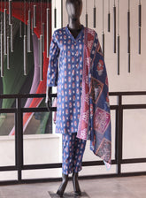 Royal Fashion Digital Printed Lawn 3 Piece Stitched Suit RF24PL SNSC-04