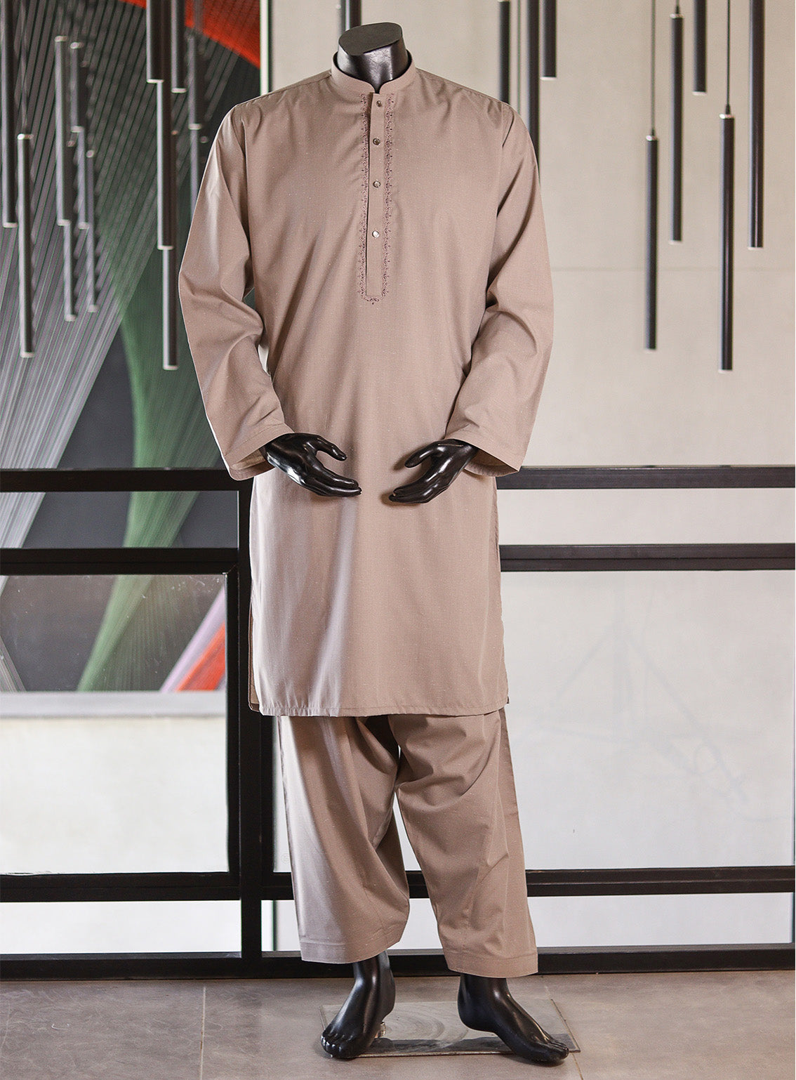 Royal Fashion Embroidered Wash & Wear Kameez Shalwar For Men RF25BCN DREAM-BR Royal Fashion Embroidered Wash & Wear Kameez Shalwar For Men RF25BCN DREAM-BR