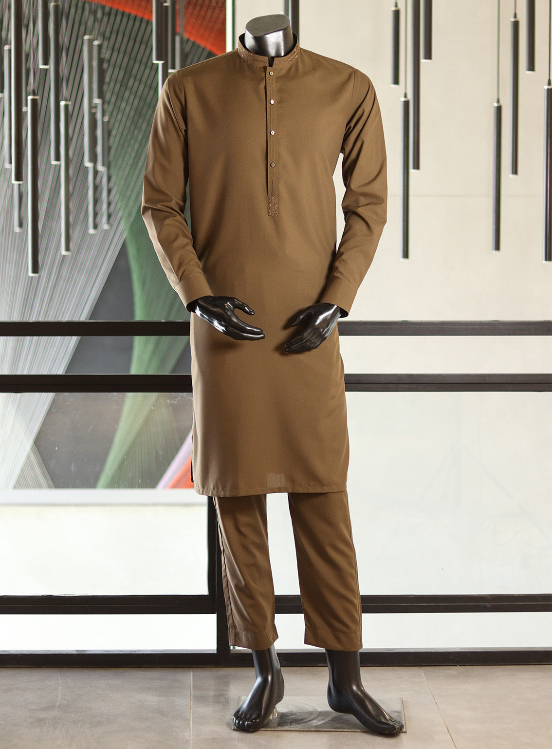 Royal Fashion Embroidered Wash & Wear Kurta Pajama For Men RF25SS TABOOQ-BRN Royal Fashion Embroidered Wash & Wear Kurta Pajama For Men RF25SS TABOOQ-BRN