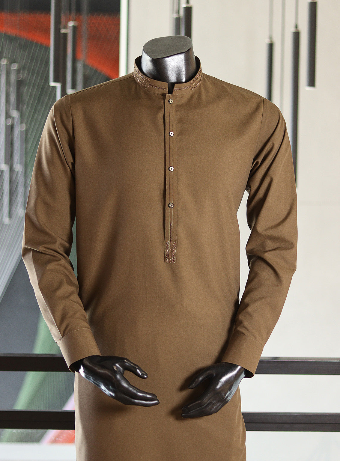 Royal Fashion Embroidered Wash & Wear Kurta Pajama For Men RF25SS TABOOQ-BRN Royal Fashion Embroidered Wash & Wear Kurta Pajama For Men RF25SS TABOOQ-BRN