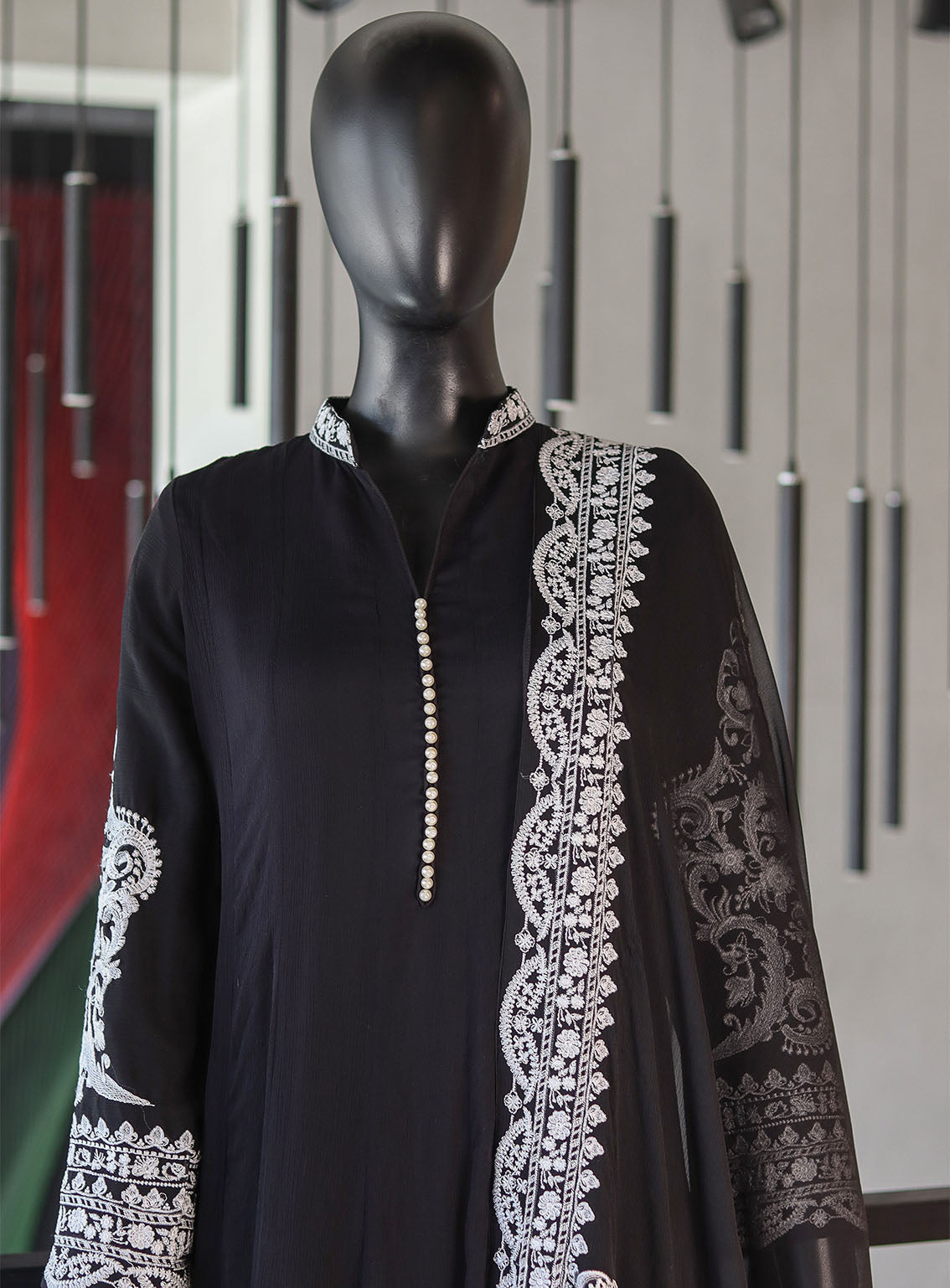 Royal Fashion Fancy Embroidered Chiffon 3 Piece Stitched Suit RF24FEC BLK D-SS21 Royal Fashion Fancy Embroidered Chiffon 3 Piece Stitched Suit RF24FEC BLK D-SS21