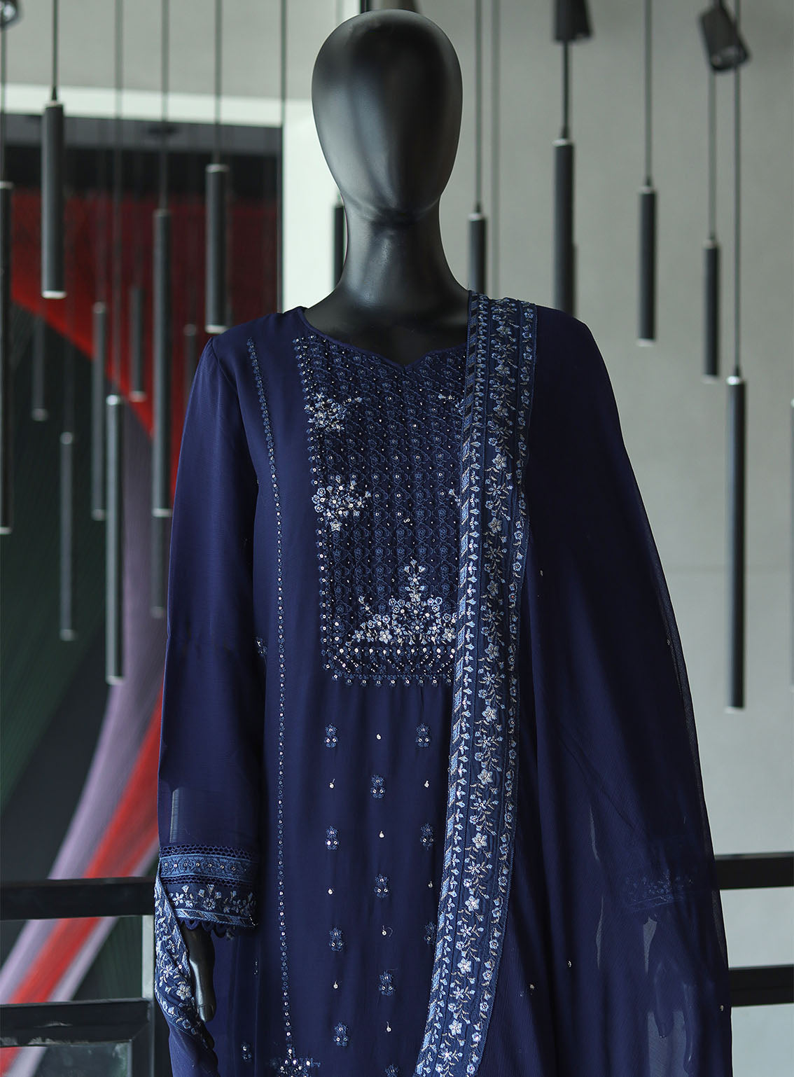 Royal Fashion Fancy Embroidered Chiffon 3 Piece Stitched Suit RF24FEC NYBL D-SS20 Royal Fashion Fancy Embroidered Chiffon 3 Piece Stitched Suit RF24FEC NYBL D-SS20