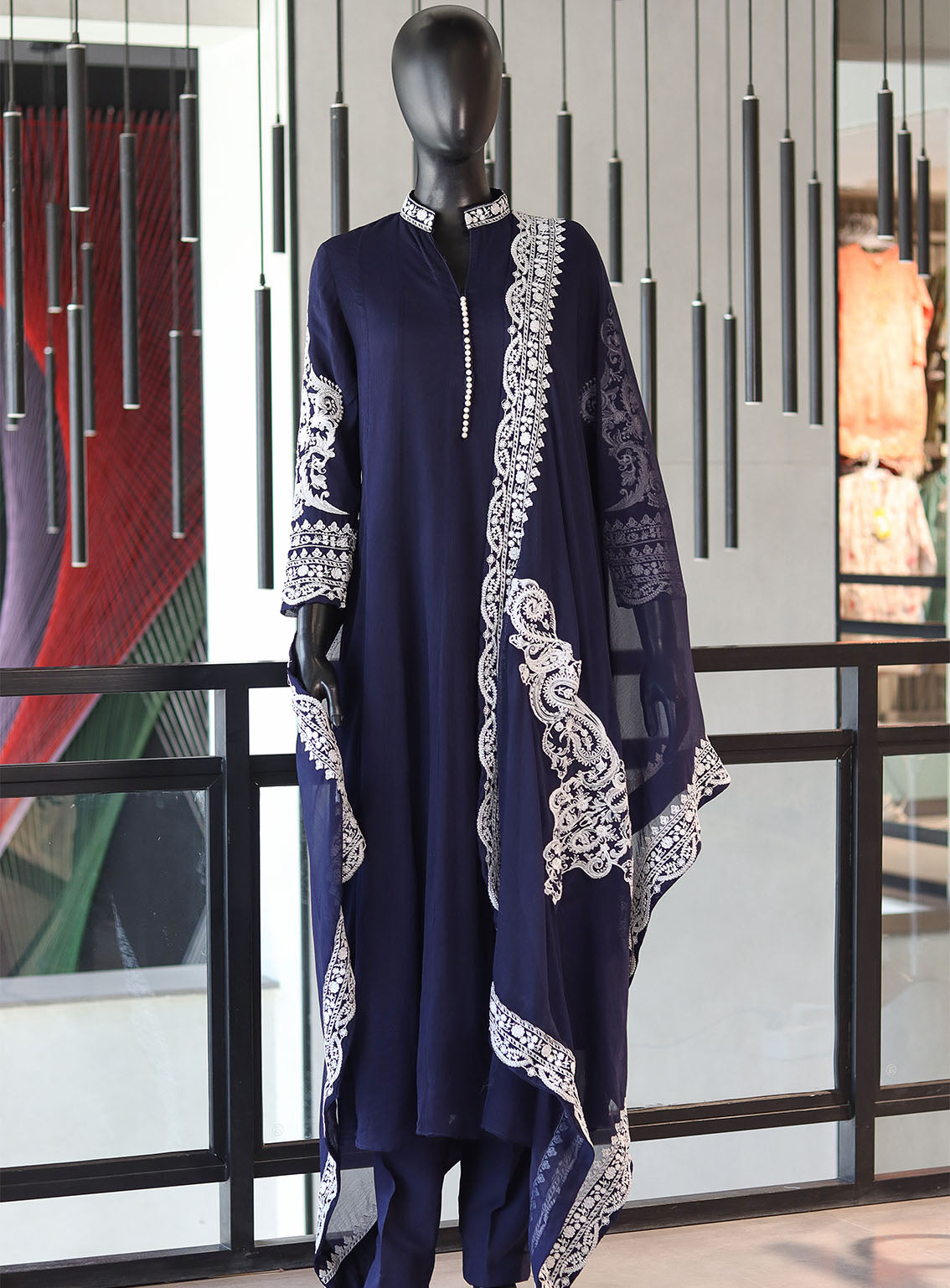 Royal Fashion Fancy Embroidered Chiffon 3 Piece Stitched Suit RF24FEC NYBL D-SS21 Royal Fashion Fancy Embroidered Chiffon 3 Piece Stitched Suit RF24FEC NYBL D-SS21