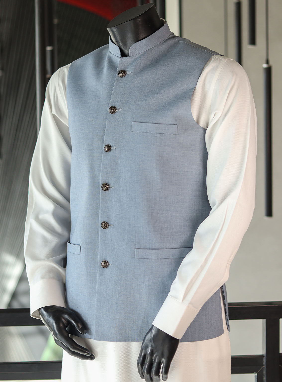 Royal Fashion Men Waistcoat Stitched RF23WC D-1042989-LGS Royal Fashion Men Waistcoat Stitched RF23WC D-1042989-LGS