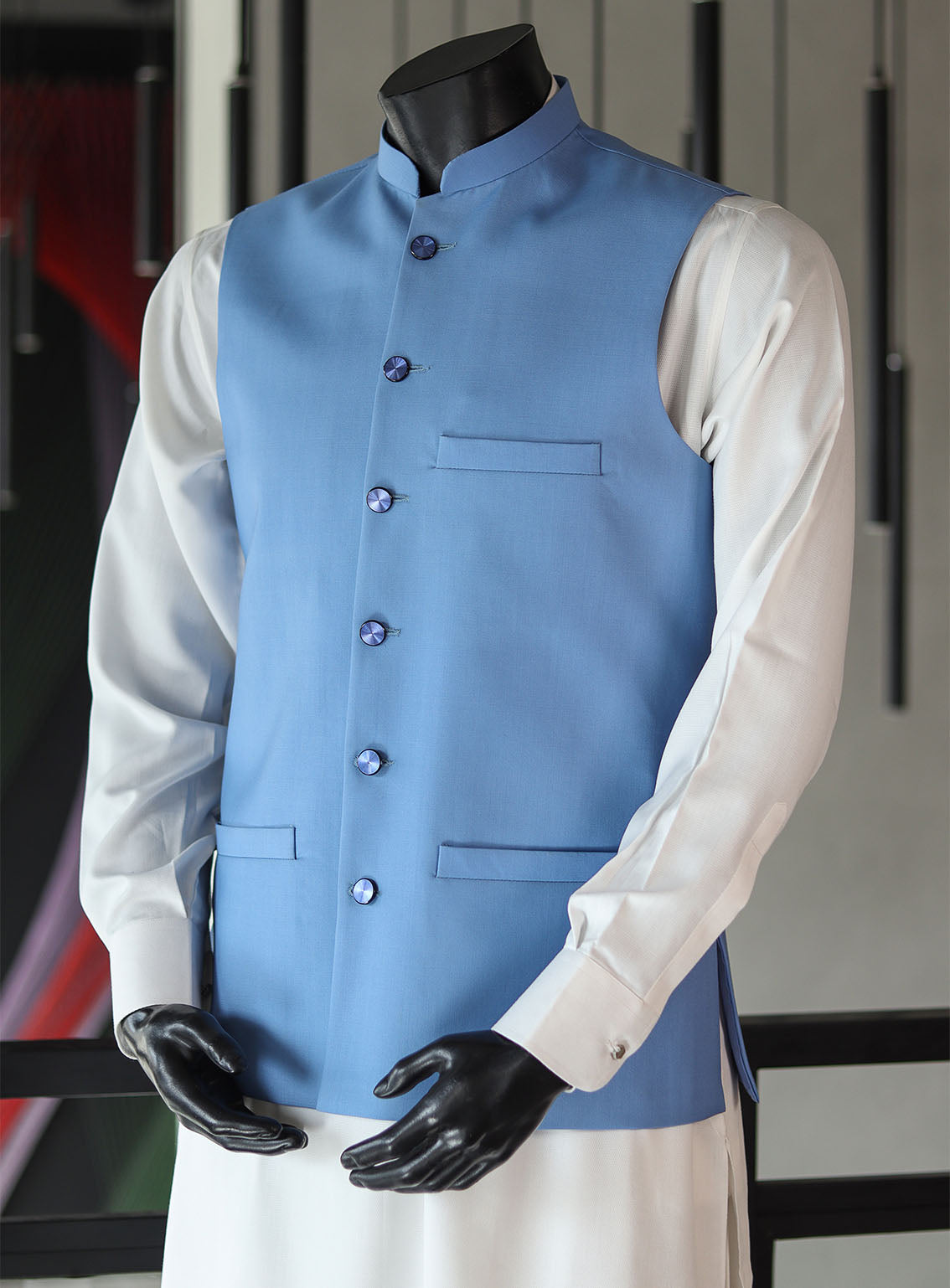 Royal Fashion Men Waistcoat Stitched RF24WC D-104276-LB Royal Fashion Men Waistcoat Stitched RF24WC D-104276-LB