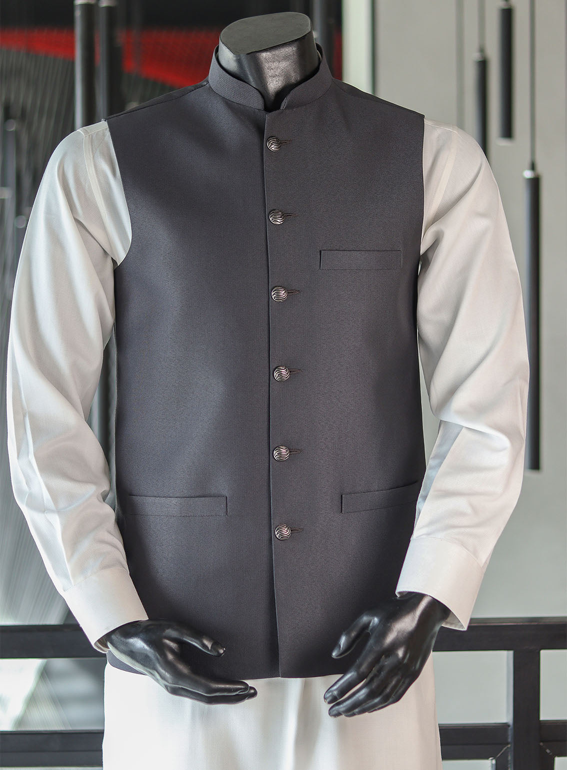 Royal Fashion Men Waistcoat Stitched RF24WC D-1042801-DG Royal Fashion Men Waistcoat Stitched RF24WC D-1042801-DG