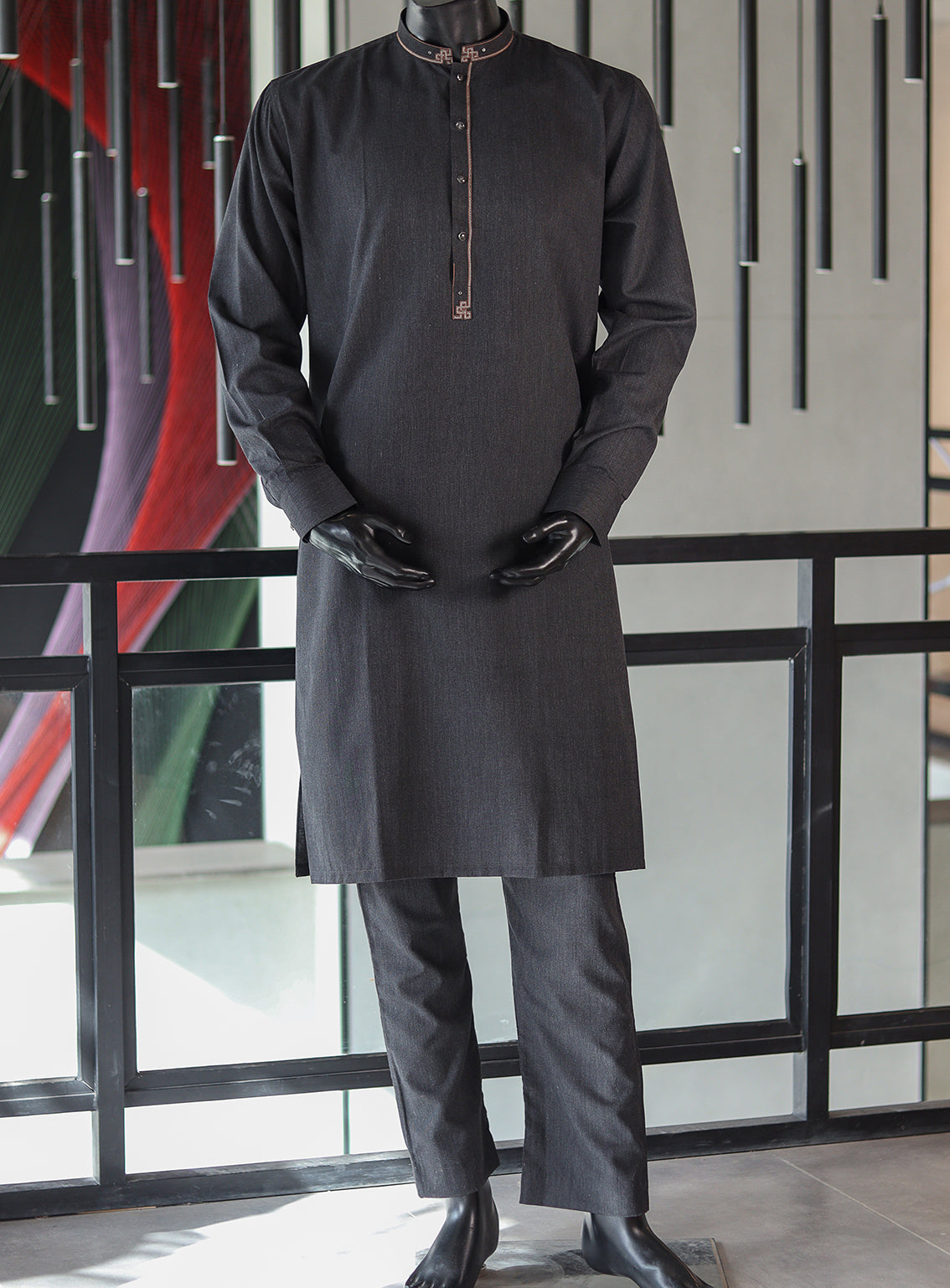 Royal Fashion Men's Exclusive Kameez Shalwar - RF24EN DR-2 MLGRY Royal Fashion Men's Exclusive Kameez Shalwar - RF24EN DR-2 MLGRY