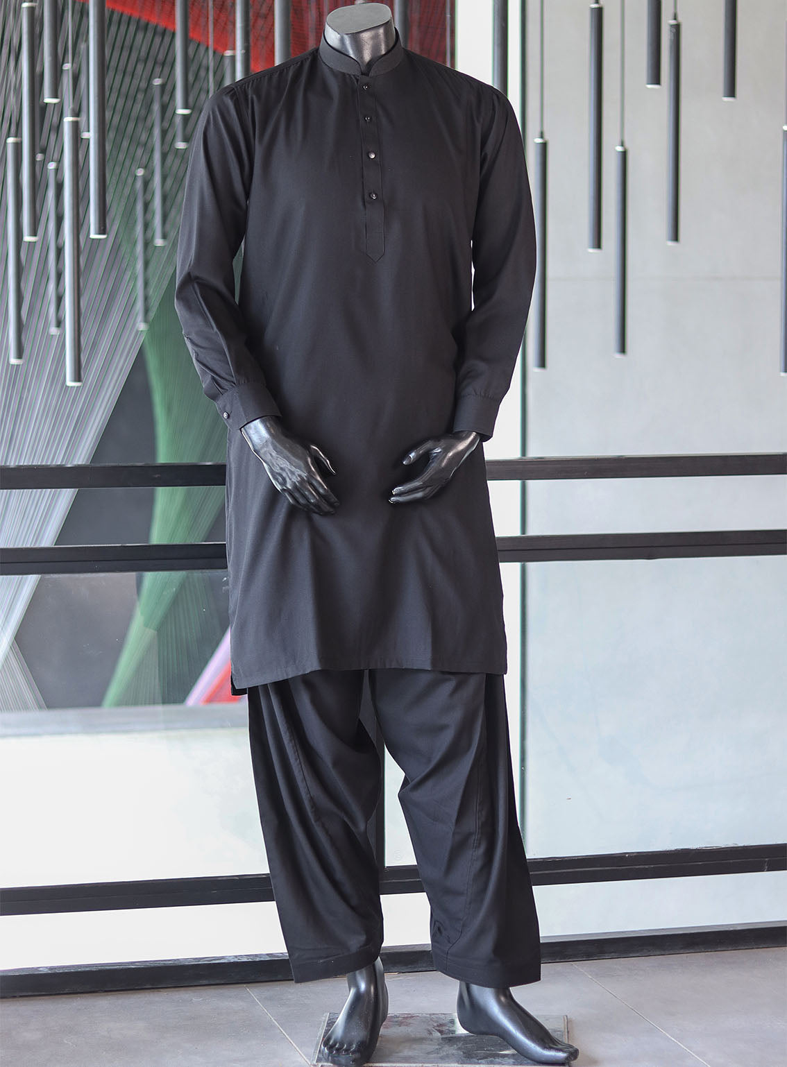 Royal Fashion Men's Exclusive Kameez Shalwar - RF24EN RESHAM-BLK Royal Fashion Men's Exclusive Kameez Shalwar - RF24EN RESHAM-BLK