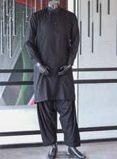 Royal Fashion Men's Exclusive Kameez Shalwar - RF24EN RESHAM-BLK