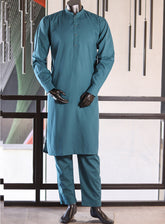 Royal Fashion Plain Wash & Wear Kurta Pajama For Men RF25BCN RESHAM-FR