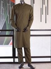 Royal Fashion Plain Wash & Wear Kurta Pajama For Men RF25BCN RESHAM-OL