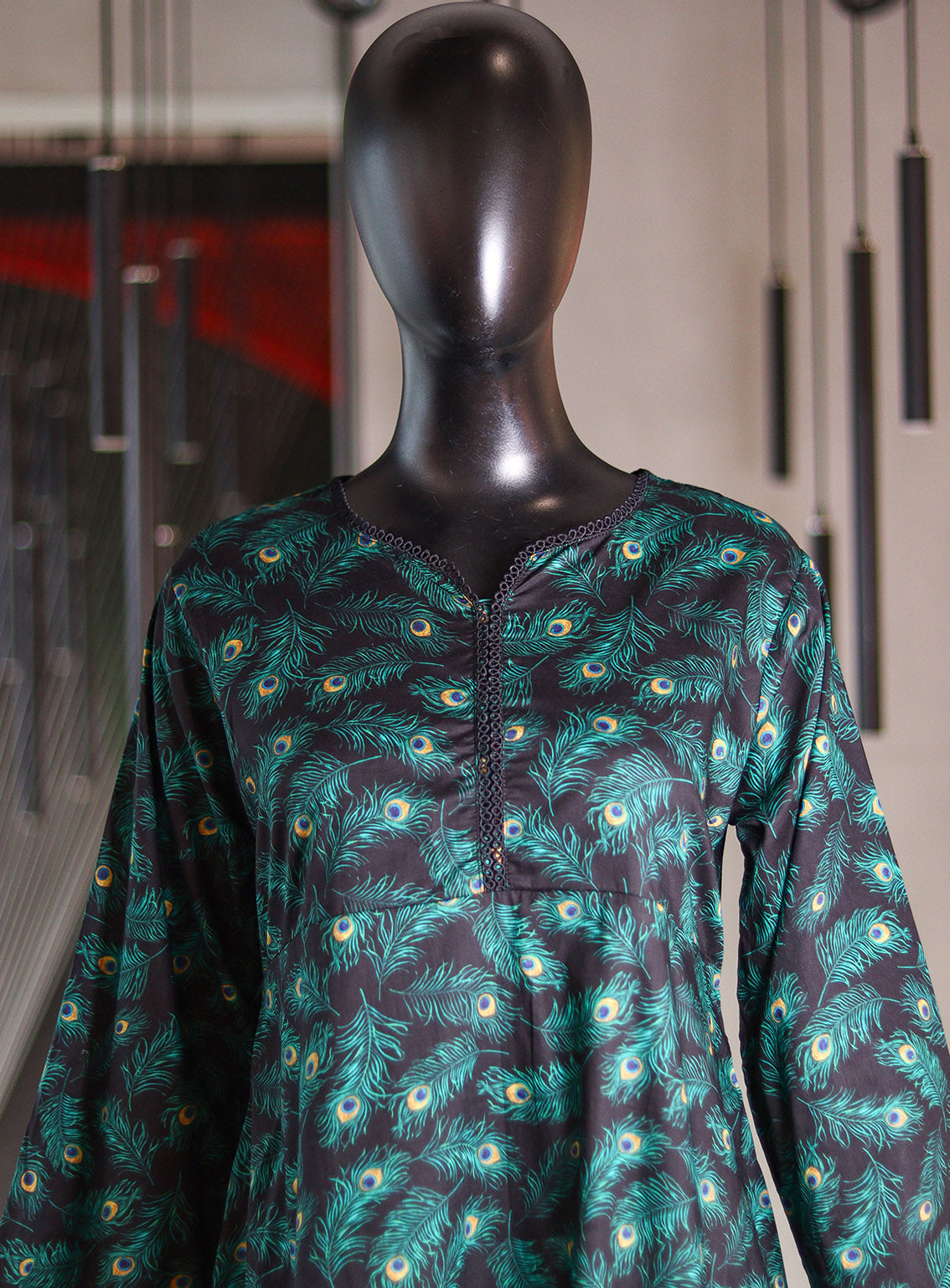 Royal Fashion Printed Lawn Stitched Kurti - RF24PL D-10 B&G Royal Fashion Printed Lawn Stitched Kurti - RF24PL D-10 B&G